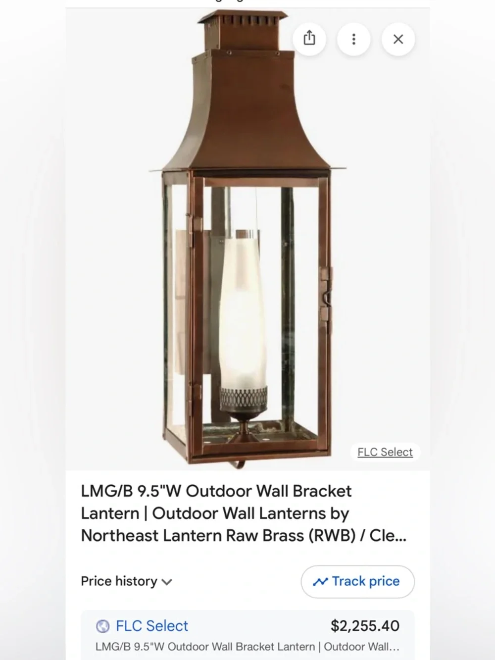 Fourteenth Colony Lighting Outdoor Gas Wall Lantern with Clear Glass